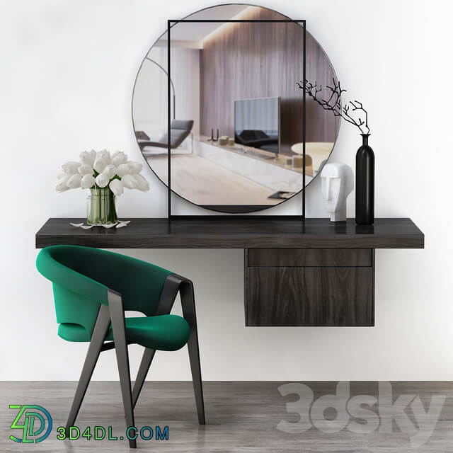 Toilet table Minotti low poly 3D Models