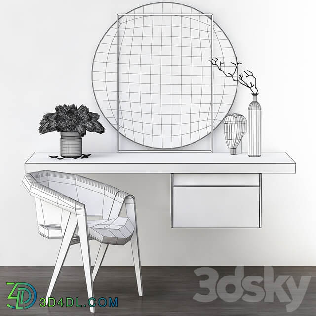 Toilet table Minotti low poly 3D Models