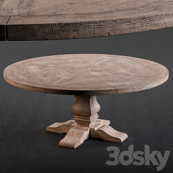 RH Salvaged Wood Round Dining Table 