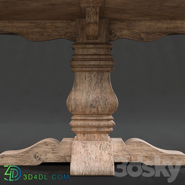 RH Salvaged Wood Round Dining Table