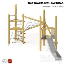 KOMPAN. TWO TOWERS WITH OVERHEAD 3D Models 