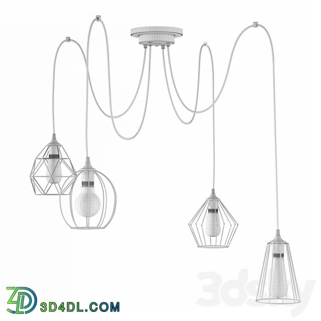 Bagira Chandelier 4 lights Pendant light 3D Models