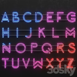 Technical lighting neon alphabet 