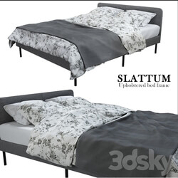 Bed IKEA slattum Upholstered bed frame IKEA SLATTUM Bed frame with upholstery 