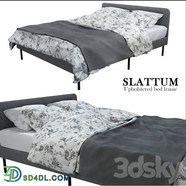 Bed IKEA slattum Upholstered bed frame IKEA SLATTUM Bed frame with upholstery