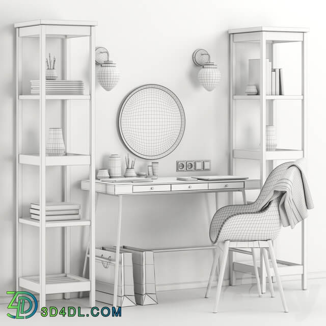 Womens IKEA dressing table and workplace 3D Models