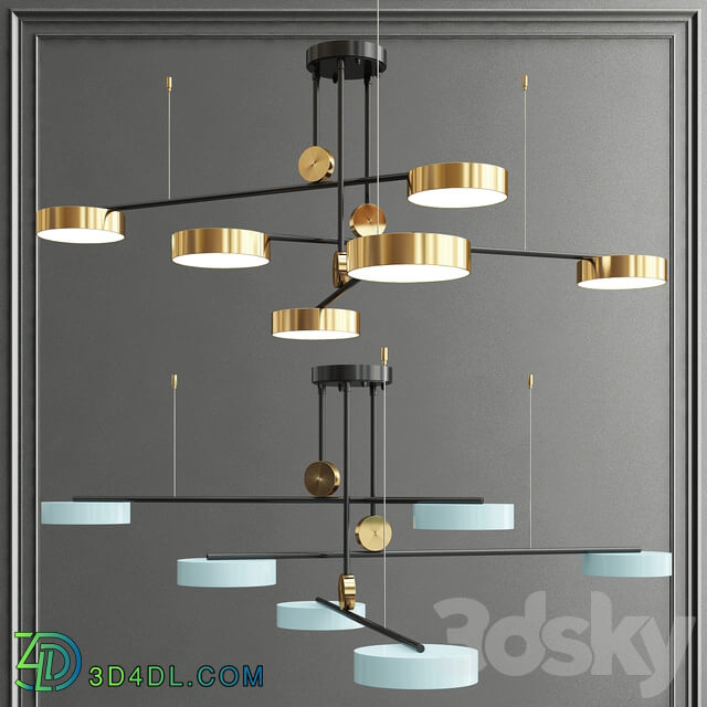 Led ceiling chandelier Pendant light 3D Models