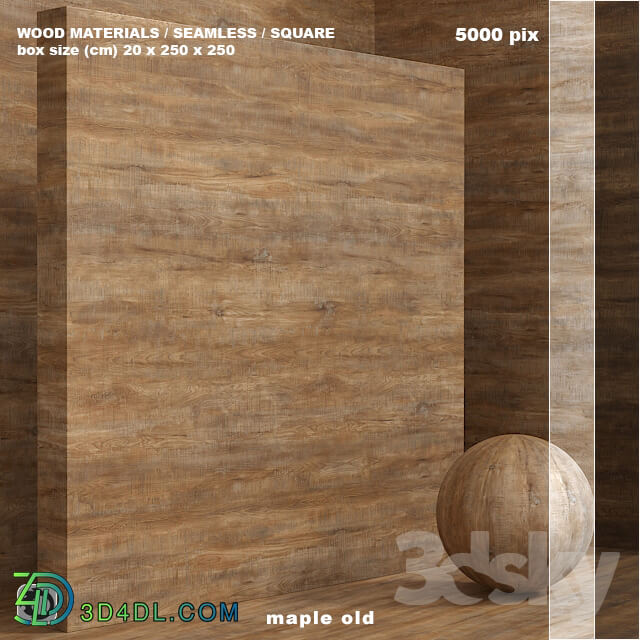 Material wood maple old seamless set 78