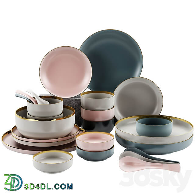 set of dishes