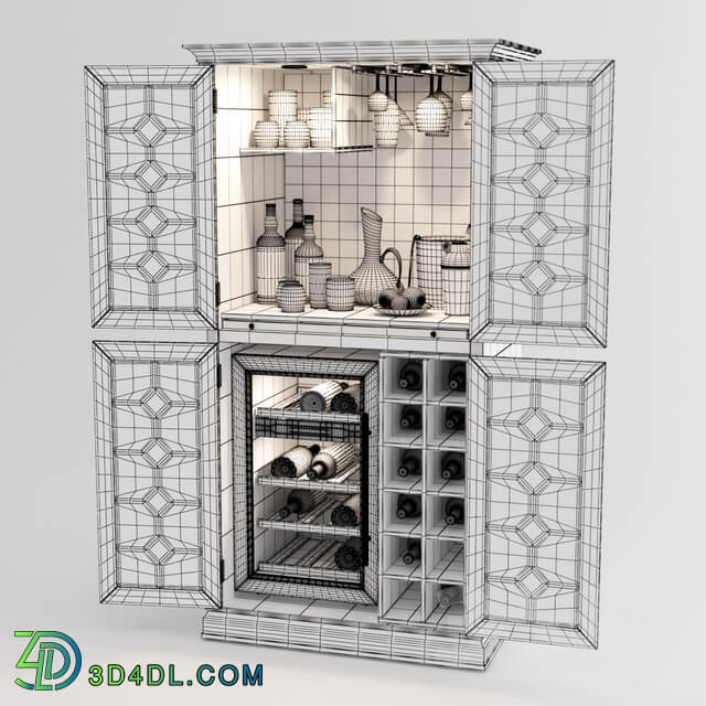 Wardrobe Display cabinets Firenze Wine and Spirits Armoire Bar