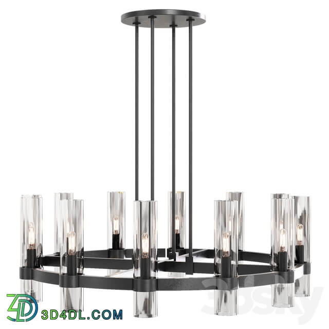 Restoration Hardware RAVELLE ROUND CHANDELIER 36 Black Pendant light 3D Models