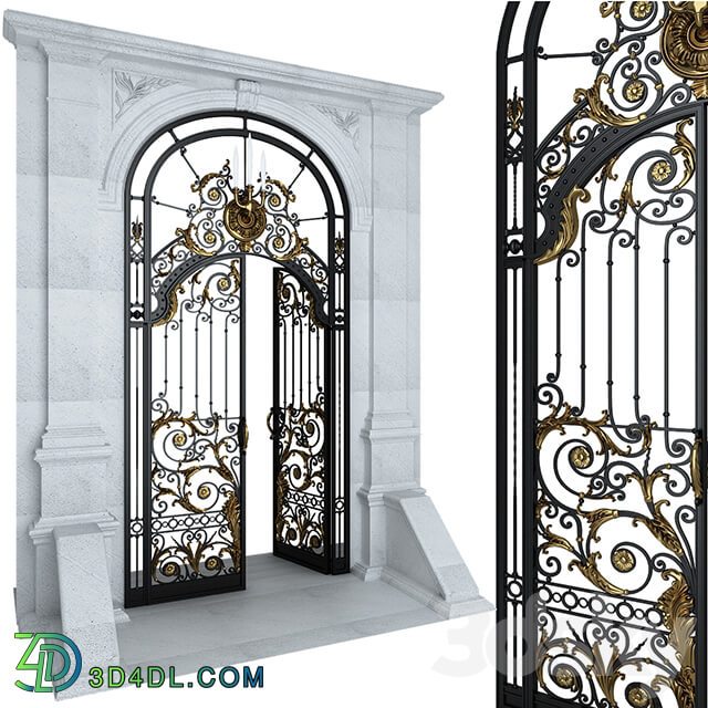 Entry door gate 3D Models