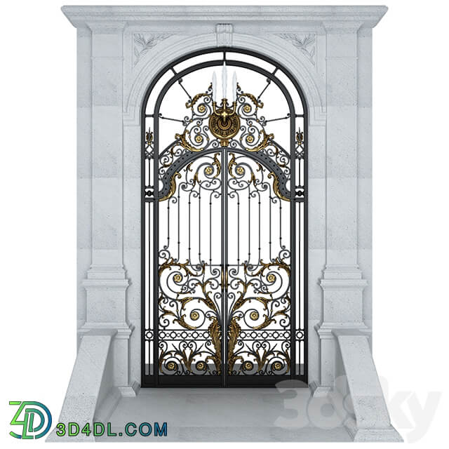 Entry door gate 3D Models