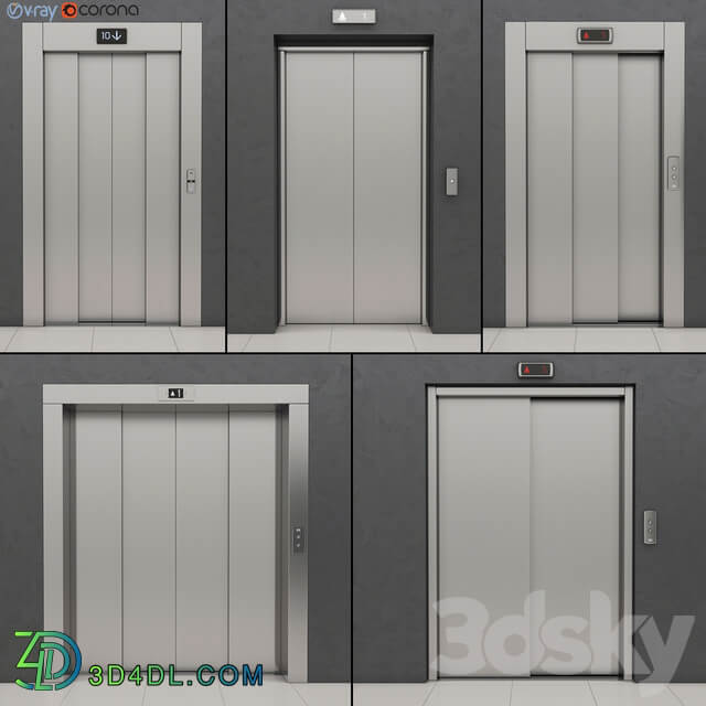 Set of doors for elevators Kone