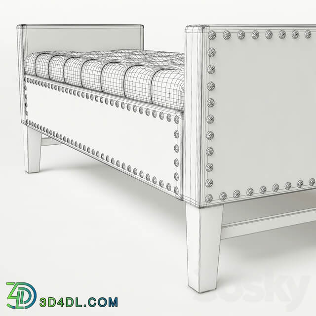 Bench with drawer beige GARDA DECOR Alice BG