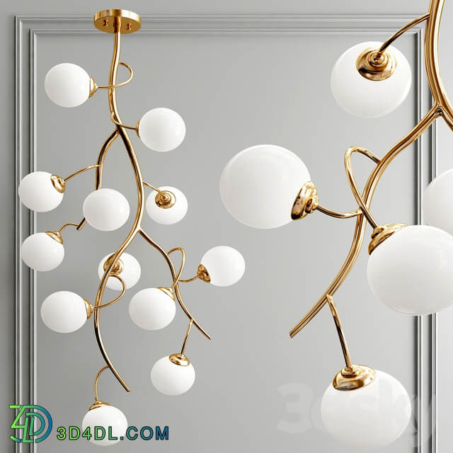 Grapes branch chandelier Pendant light 3D Models