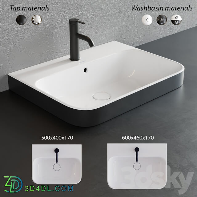 Duravit HAPPY D.2 PLUS Rectangular Washbasin