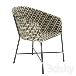 Cb2 Brava Dining Lounge Gray Wicker Chair 