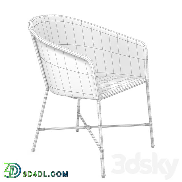 Cb2 Brava Dining Lounge Gray Wicker Chair