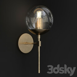 Brass Globe Sconce Bathroom Wall Lamp 