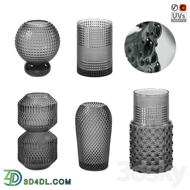 Glass vases 3D Models