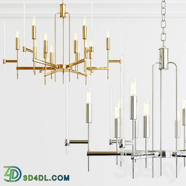 Bari 12 light chandelier Pendant light 3D Models