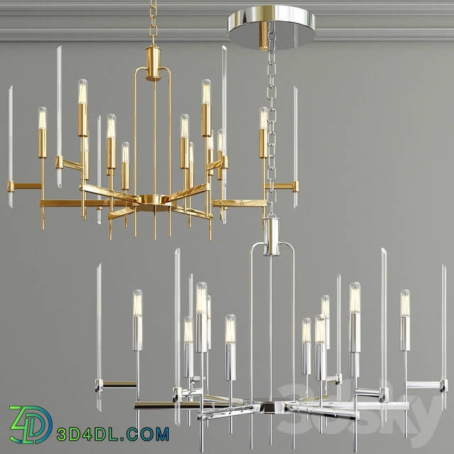 Bari 12 light chandelier Pendant light 3D Models