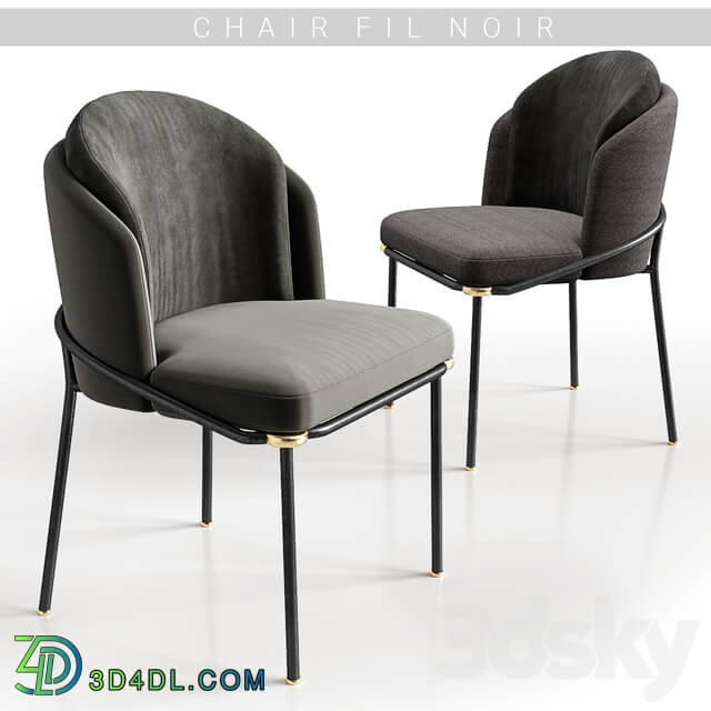 Chairs minotti fil noir