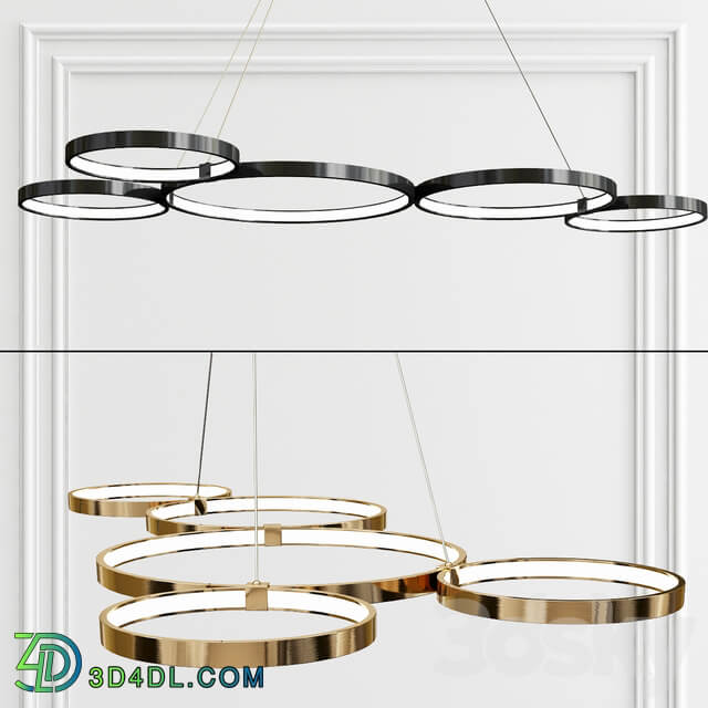 Doveton 5 Light LED Pendant light 3D Models