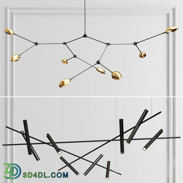 Brand Chandelier Collection 3 type Pendant light 3D Models