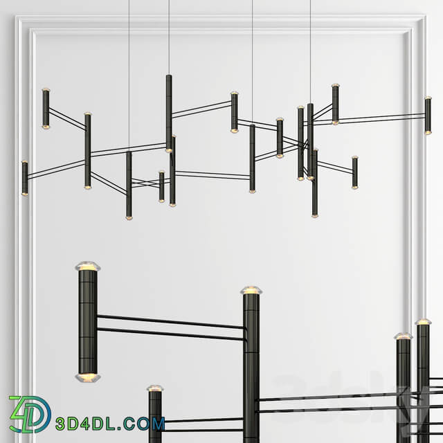 Brand Chandelier Collection 3 type Pendant light 3D Models