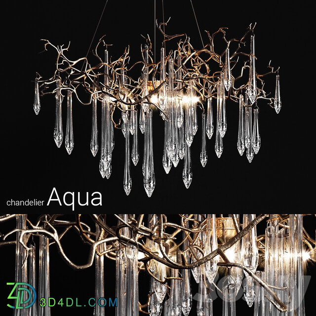 Chandelier serip aqua Pendant light 3D Models