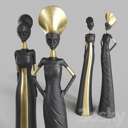 African Girls statuette 