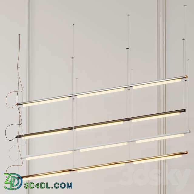 Pipeline Linear Suspension Light by Caine Heintzman from ANDlight Pendant light 3D Models