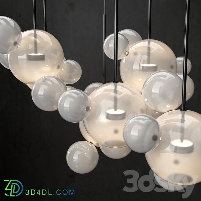 Chandelier Giopato Coombes Bolle 24 lights 2 Pendant light 3D Models