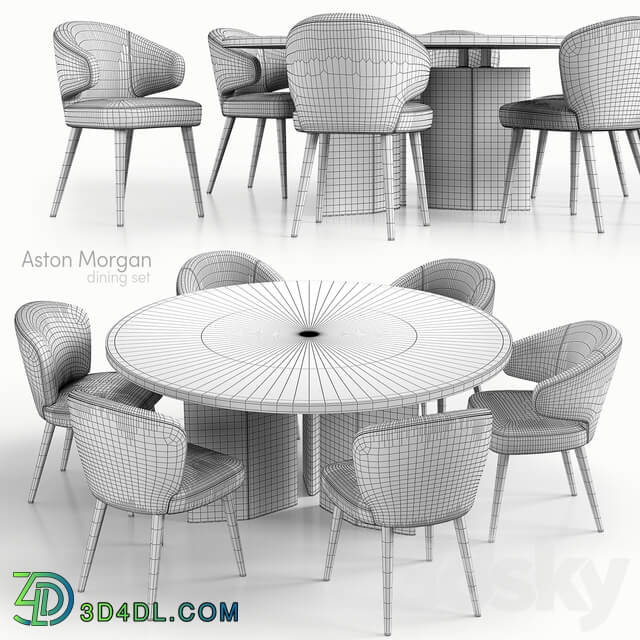 Table Chair Minotti aston morgan dining set