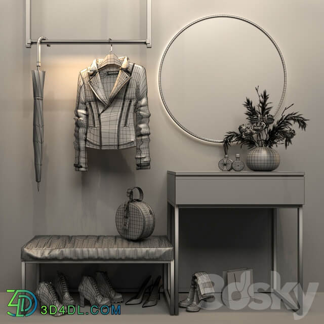 Decorative set in the hall 7 3D Models
