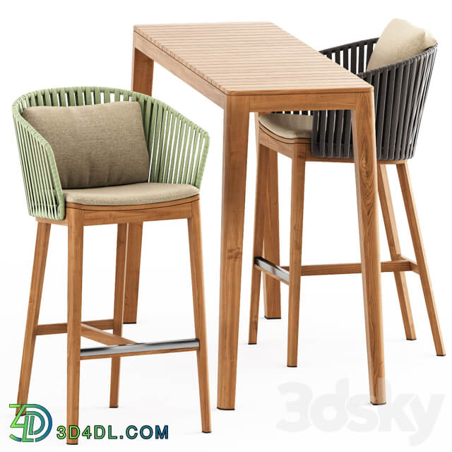 Table Chair MOOD BAR Chair MOOD High Table by Tribu