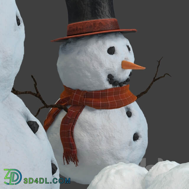 Snowman Urban environment 3D Models