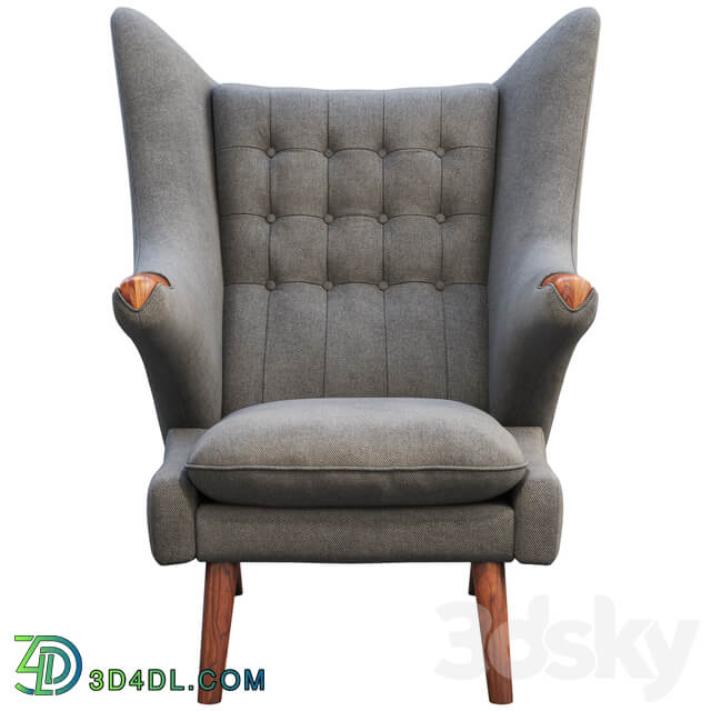 PP19 Papa Bear chair and ottoman 3D Models