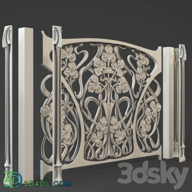 Art Nouveau Radiator Screen