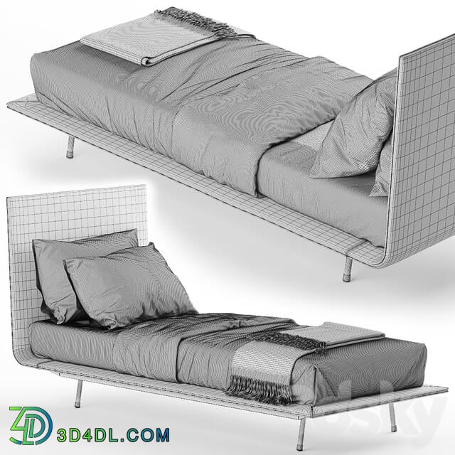 Single bed Bonaldo Thin 3D Models