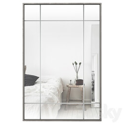 Cambon Metal Framed Geometric Beveled Wall Accent Mirror W001537489 