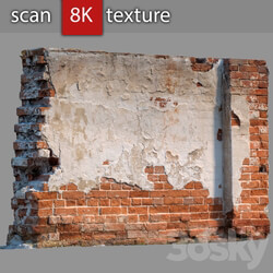 Brick wall with destruction 61 Urban environment 3D Models 