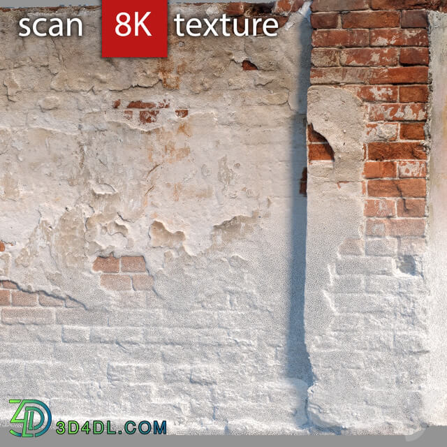 Brick wall with destruction 61 Urban environment 3D Models