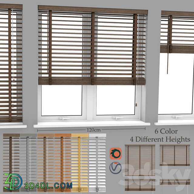 Wood Blinds Venetian 2 120cm 