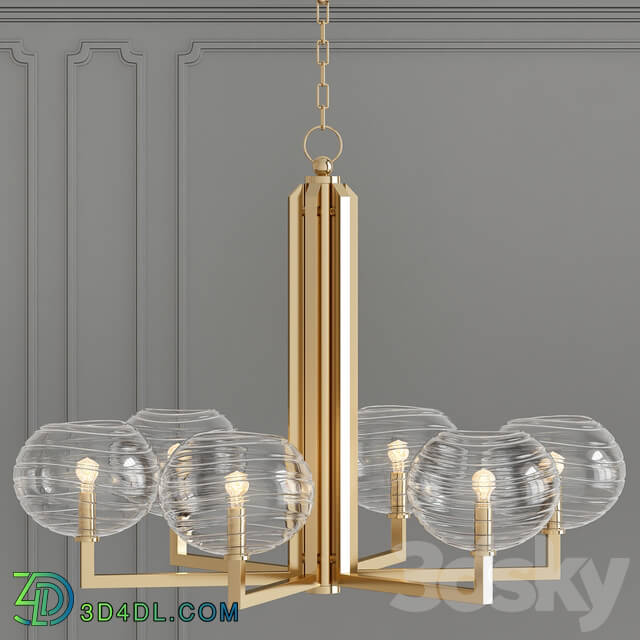 Breton 8 light Pendant light 3D Models