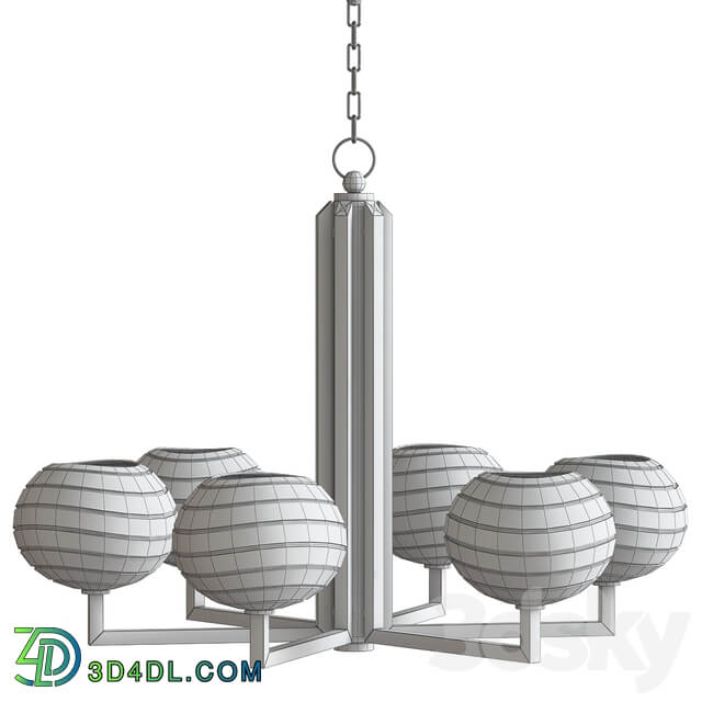 Breton 8 light Pendant light 3D Models