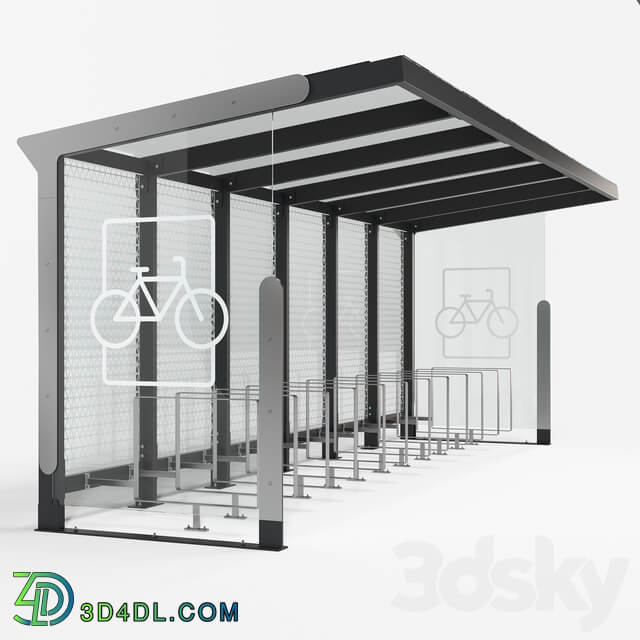 Bicycle parking 3D Models