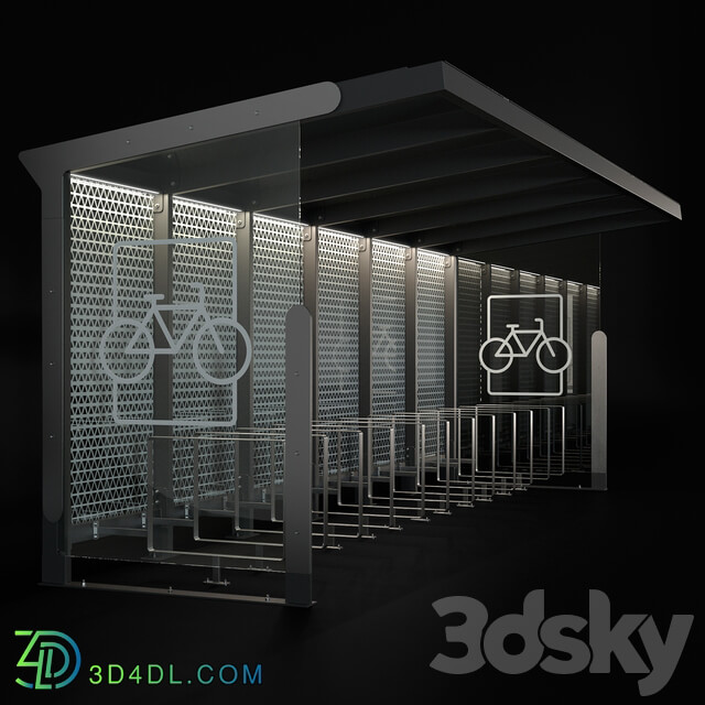 Bicycle parking 3D Models